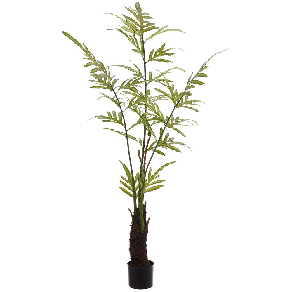 5' Java Fern Artificial Tree w/Plastic Pot -Green (Pack of 2)