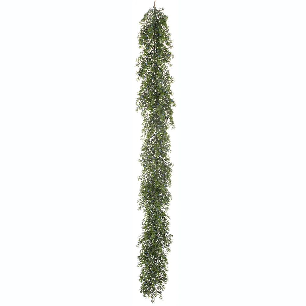 5' Juniper Artificial Garland -Green/Blue (Pack of 2)