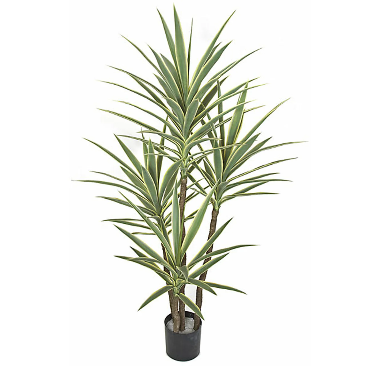 5' Outdoor UV-Resistant Artificial Dracaena Tree w/Pot -Green/Yellow