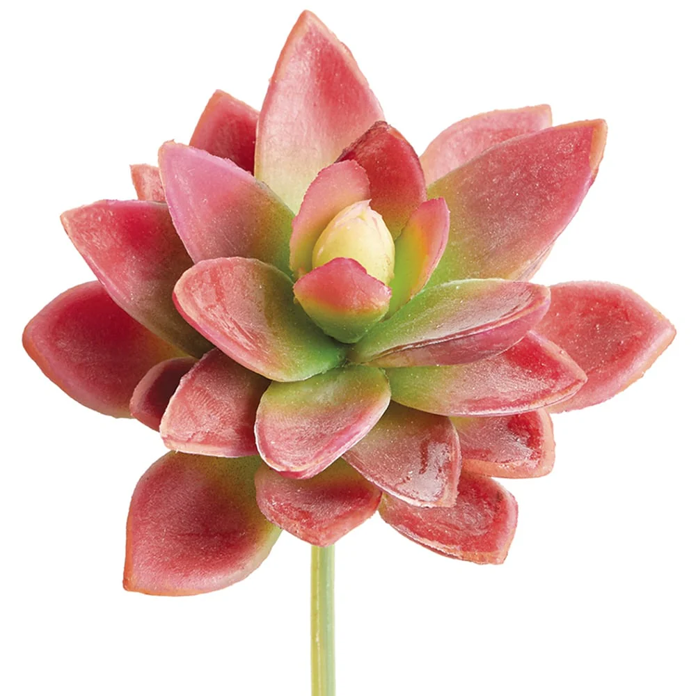 5" Real Touch Mini Artificial Agave Stem Pick -Red/Green (Pack of 12)