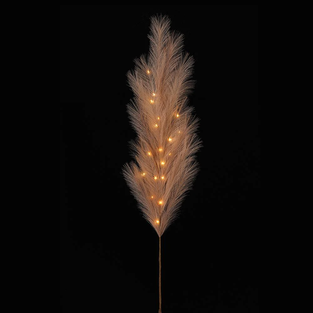 50" Artificial Pampas Grass Stem, Battery LED Pre-Lit -Blush (Pack of 12) - Image 2