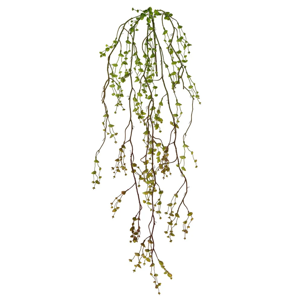 50" Hanging Artificial Mini Leaf Stem -Burgundy/Green (Pack of 12)