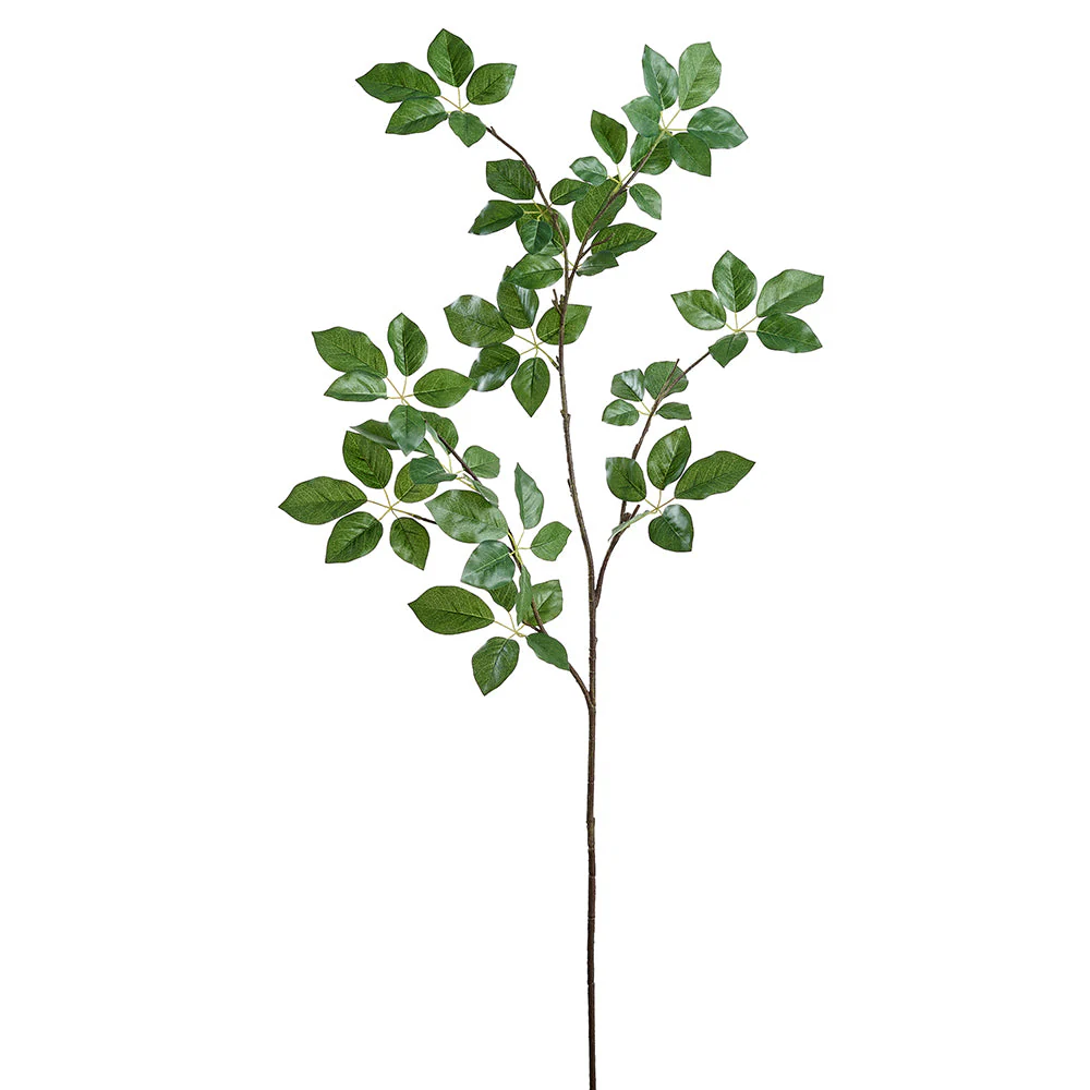 50" Schefflera Leaf Silk Stem -Green (Pack of 6)