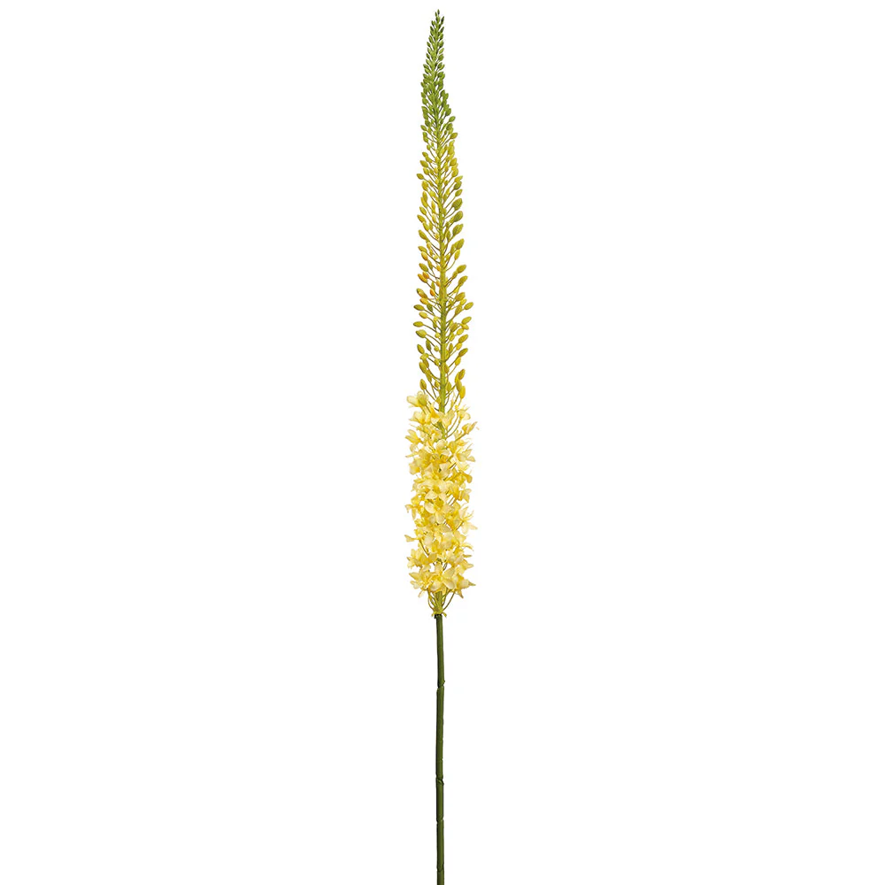 51" Eremurus Foxtail Lily Faux Flower Stem -Yellow (Pack of 12)