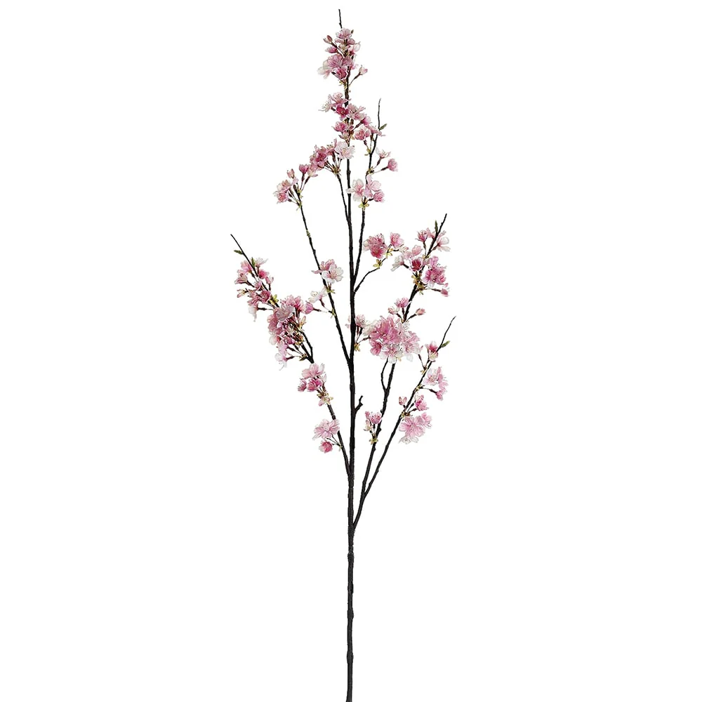 51" Silk Cherry Blossom Flower Spray -Pink/Cream (Pack of 6)