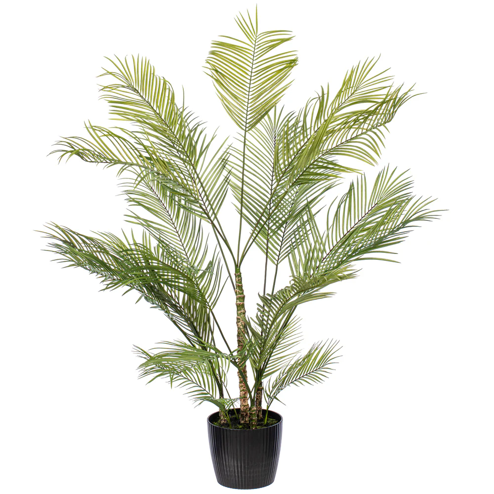 5'10" Areca Silk Palm Tree w/Plastic Pot -Green - Image 4