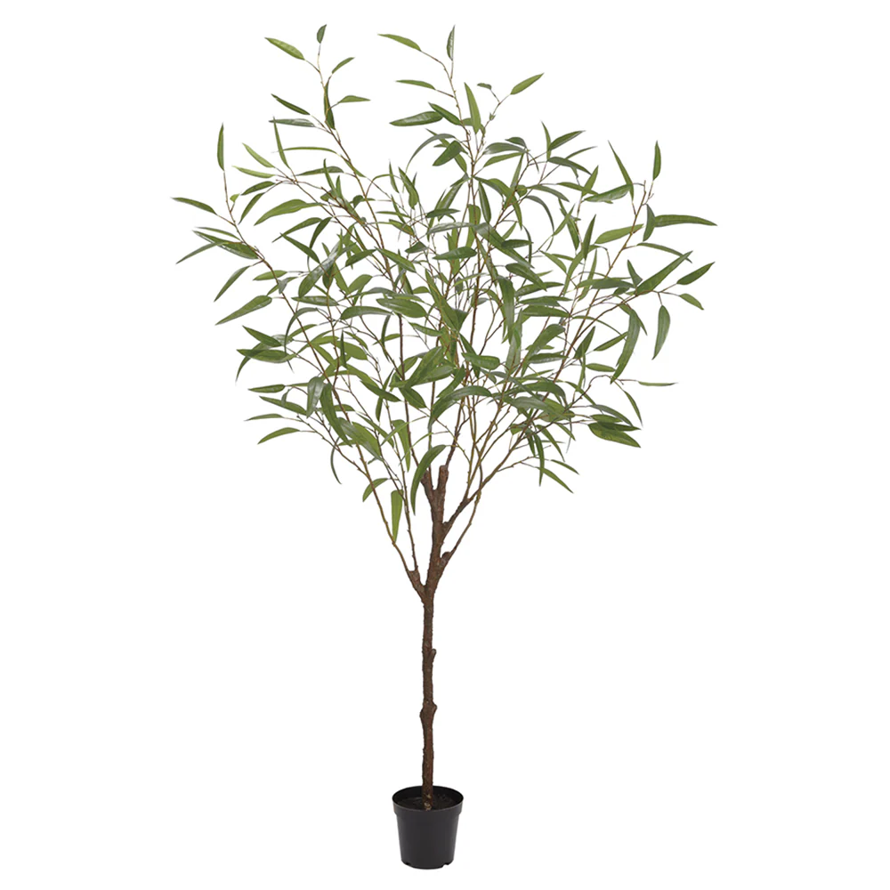 5'10" Silk Eucalyptus Tree w/Pot -Green