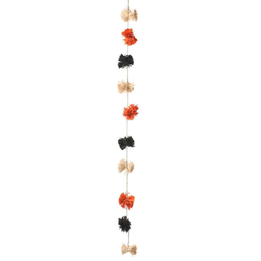 5'11" Halloween Corn Husk Garland -Mixed Colors (Pack of 6)