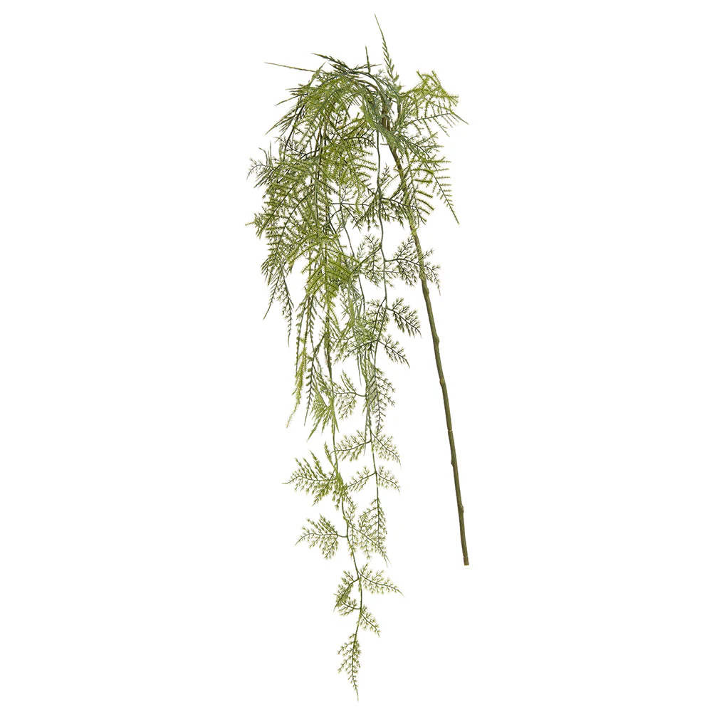 52" Hanging Asparagus Fern Leaf Silk Stem -Green (Pack of 12)