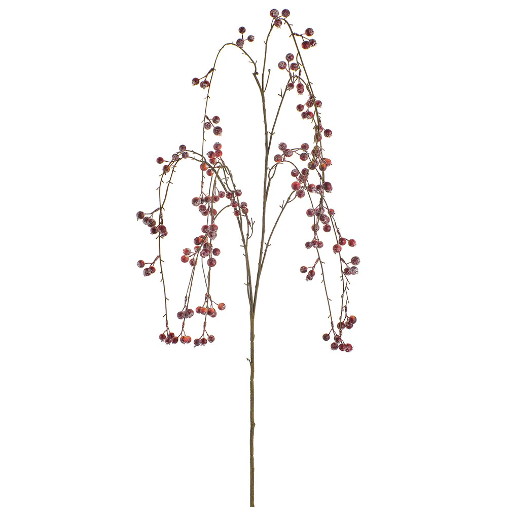 53" Hanging Berry Artificial Stem -Red (Pack of 6)