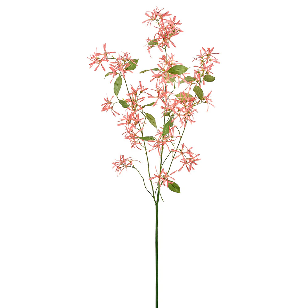 54.5" Fringetree Blossom Silk Flower Stem -Coral (Pack of 6)
