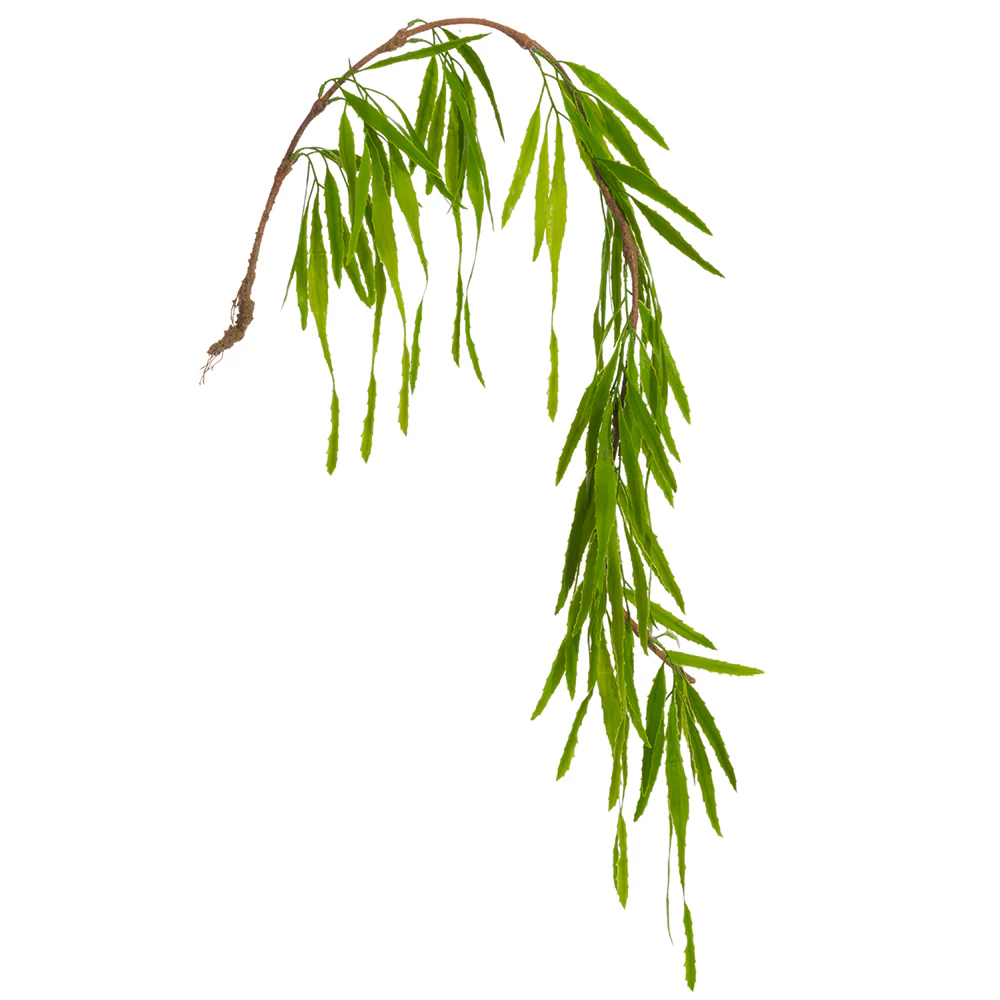 54.5" Hanging Artificial Willow Leaf Stem -Green (Pack of 6)