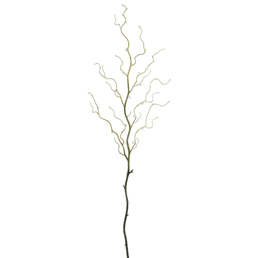 54" Artificial Curly Willow Stem -Green/Brown (Pack of 12)