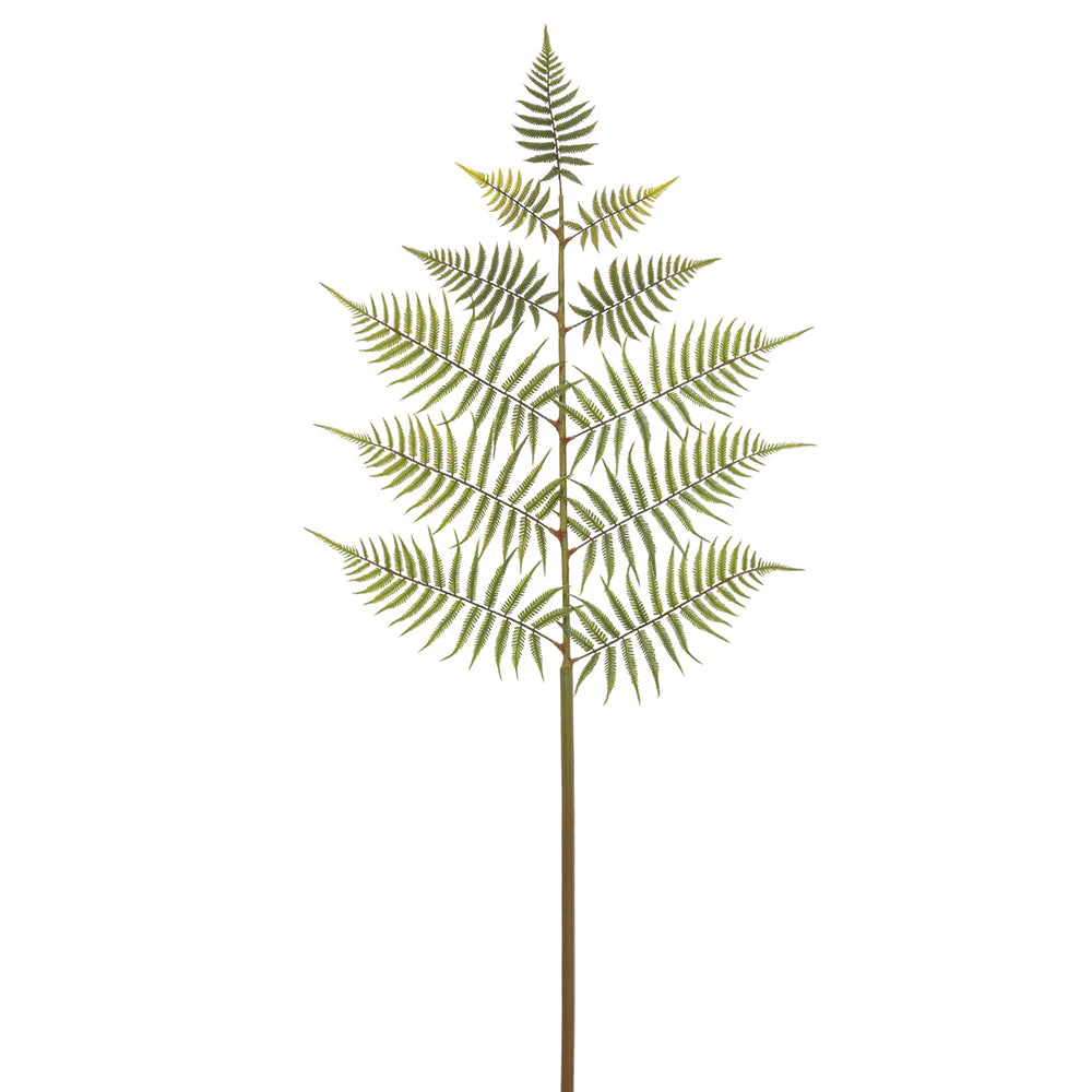 55" Artificial Fern Leaf Stem -Green (Pack of 12)