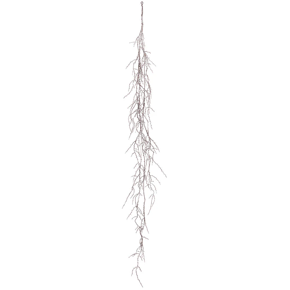 5'5" Flocked Artificial Vine Garland -White (Pack of 12)