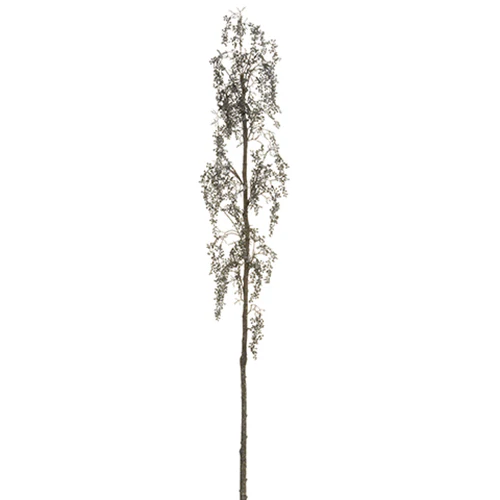 55" Glittered & Iced Artificial Berry Tree Branch Stem -Brown (Pack of 6)