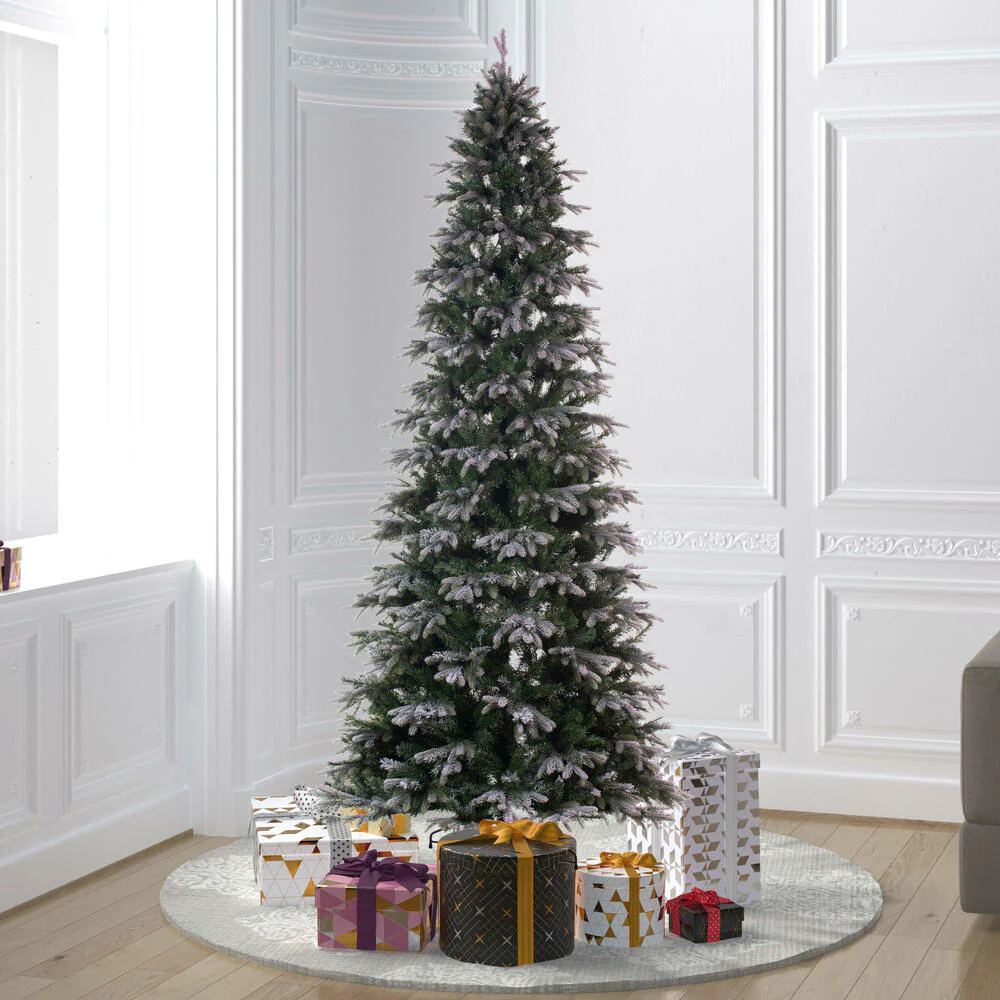 5'6"Hx36"W PE Frosted Slim Douglas Fir Artificial Christmas Tree, Unlit -Green - Image 5