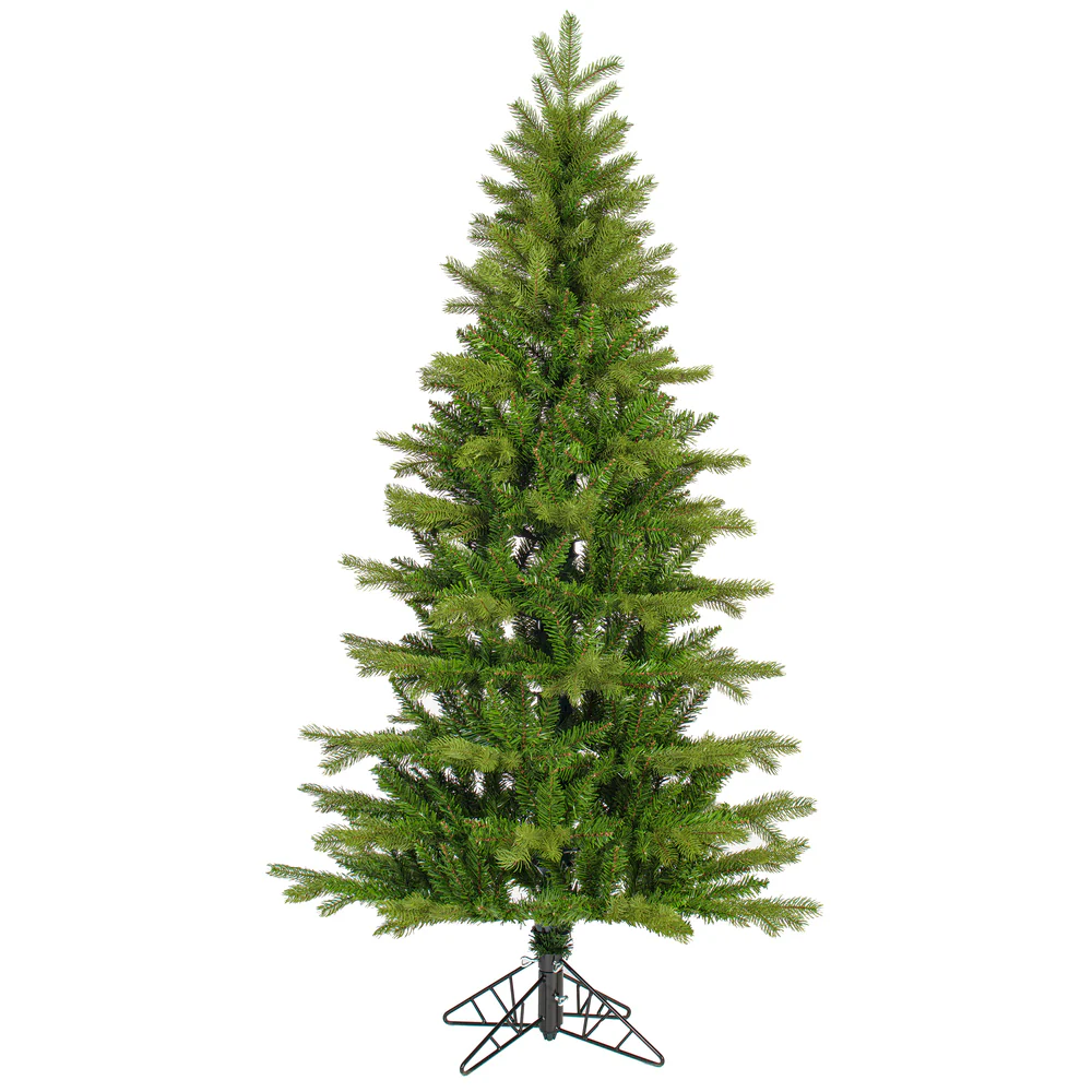 5'6"Hx36"W PE Slim Balsam Spruce Artificial Christmas Tree, Unlit -Green