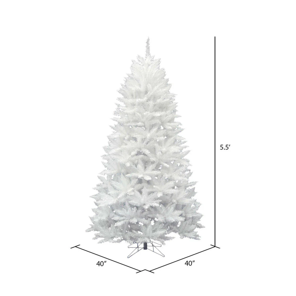 5'6"Hx40"W Sparkle White Spruce Artificial Christmas Tree, Unlit -White - Image 3