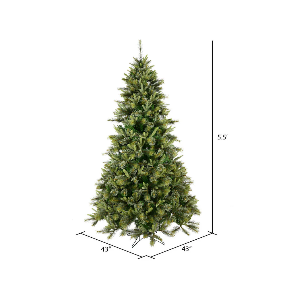 5'6"Hx43"W PE Cashmere Pine Artificial Christmas Tree, Unlit -Green - Image 3