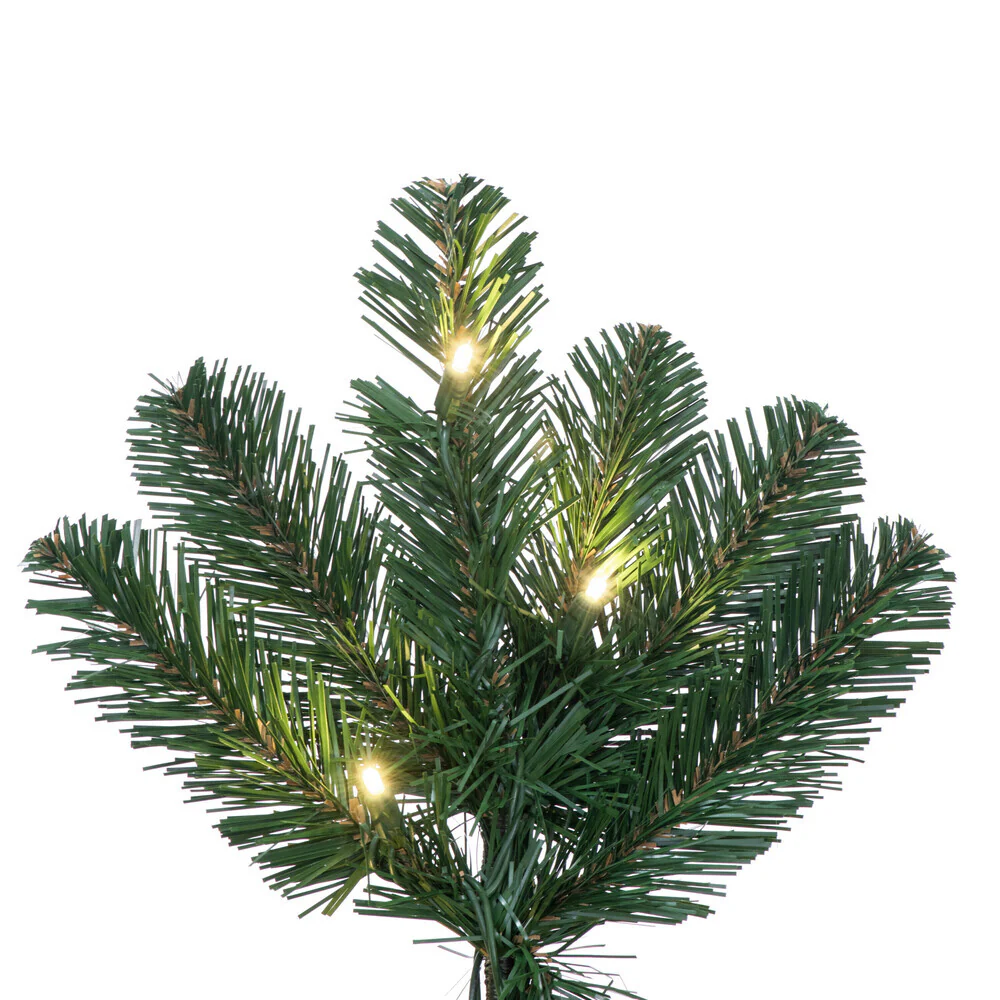 5'6"Hx44"W Medium Oregon Fir Artificial Christmas Tree, LED Pre-Lit -Green - Image 2