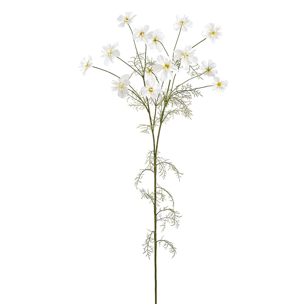 57" Cosmos Silk Flower Stem -White (Pack of 6)