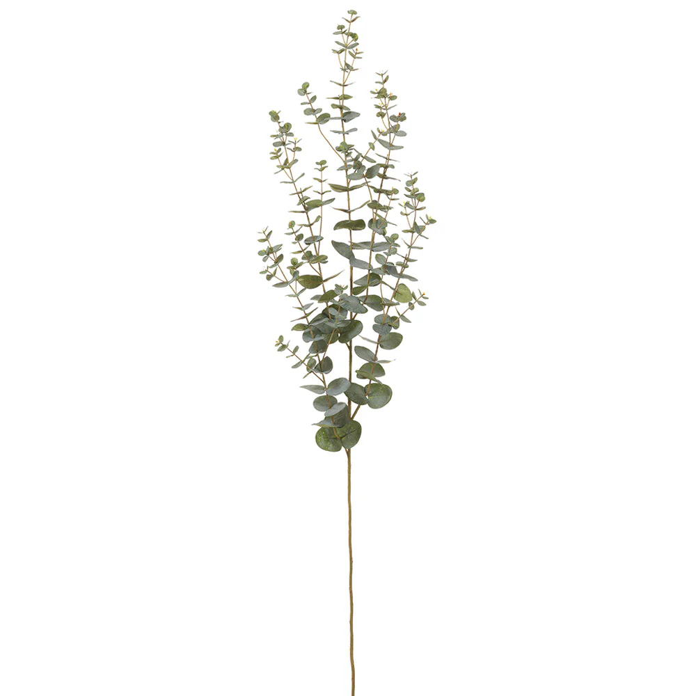 57" Eucalyptus Leaf Silk Stem -Green/Gray (Pack of 8)