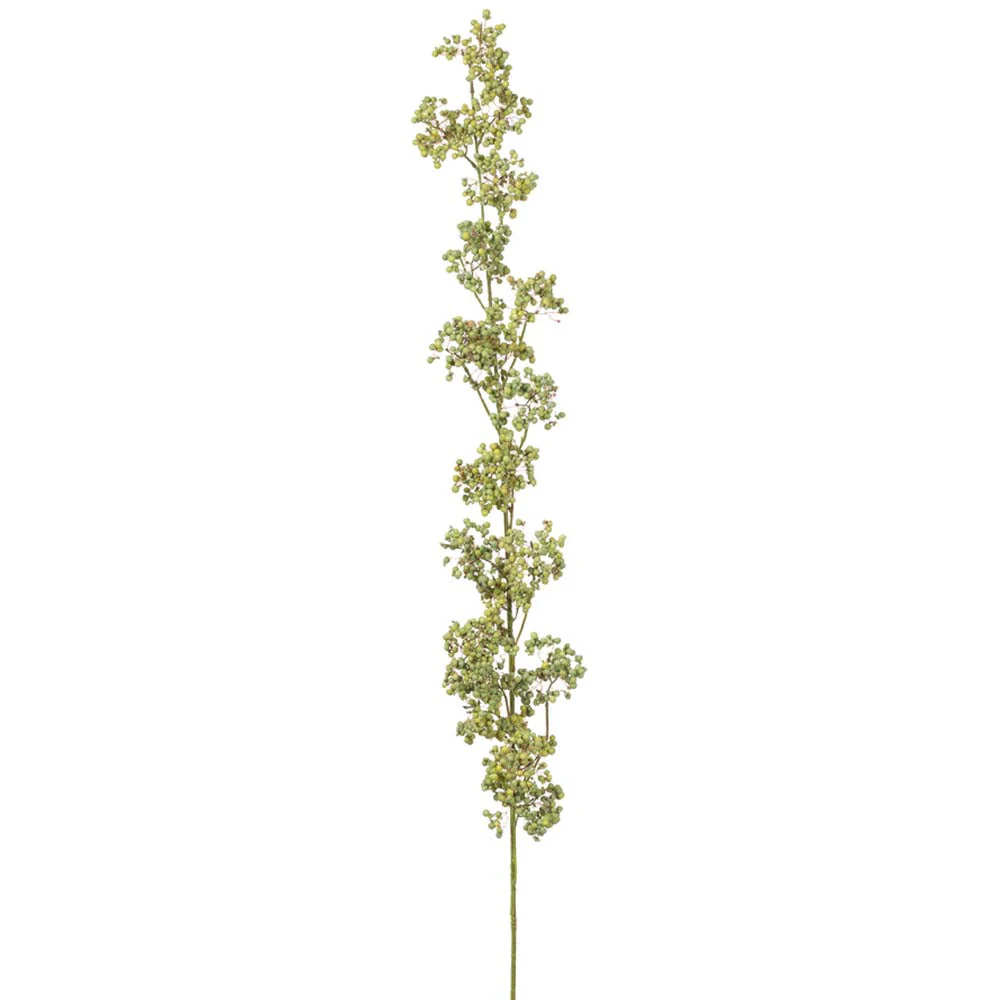 57" Hanging Artificial Berry Stem -Green (Pack of 6)