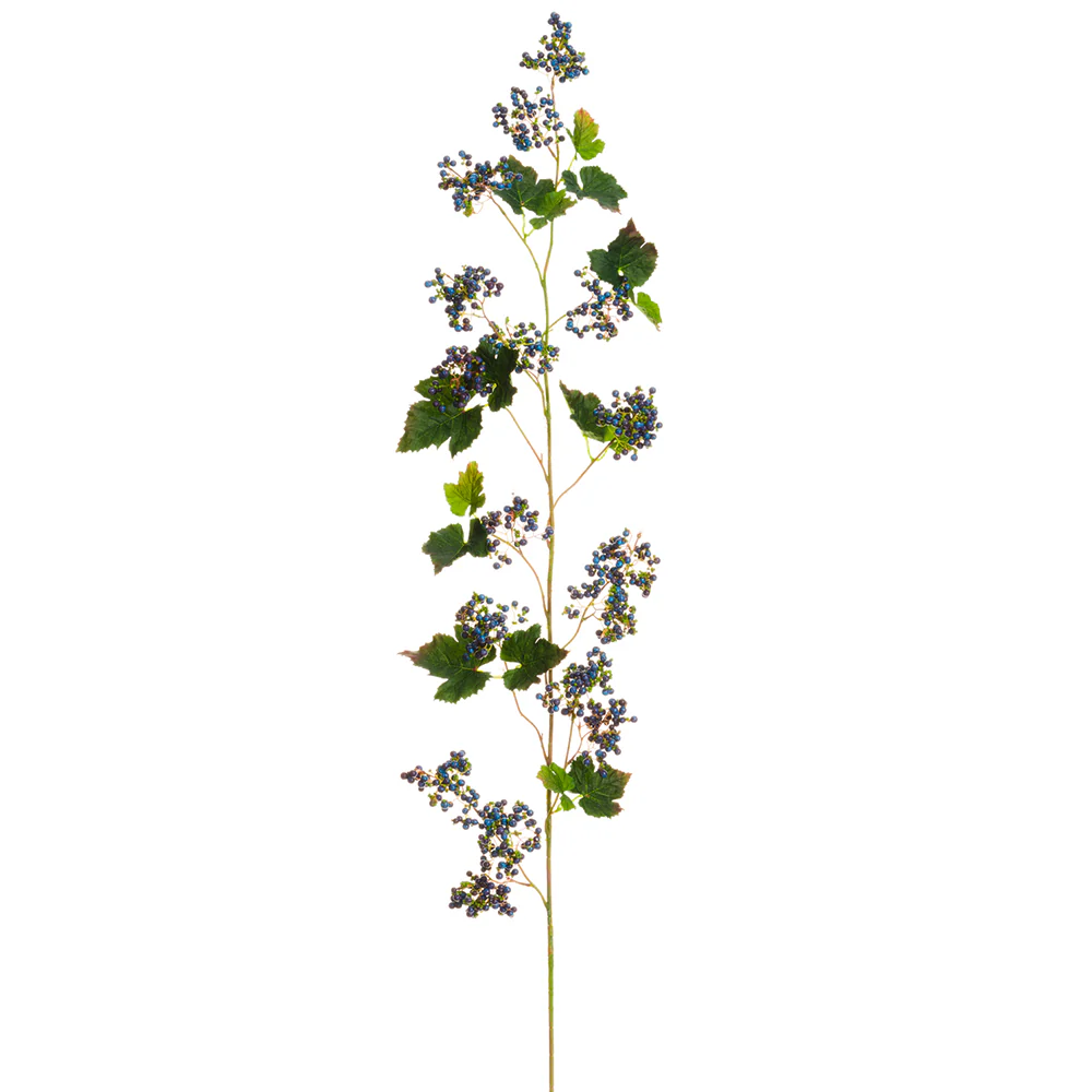 57" Hanging Artificial Berry Stem -Purple/Blue (Pack of 6)