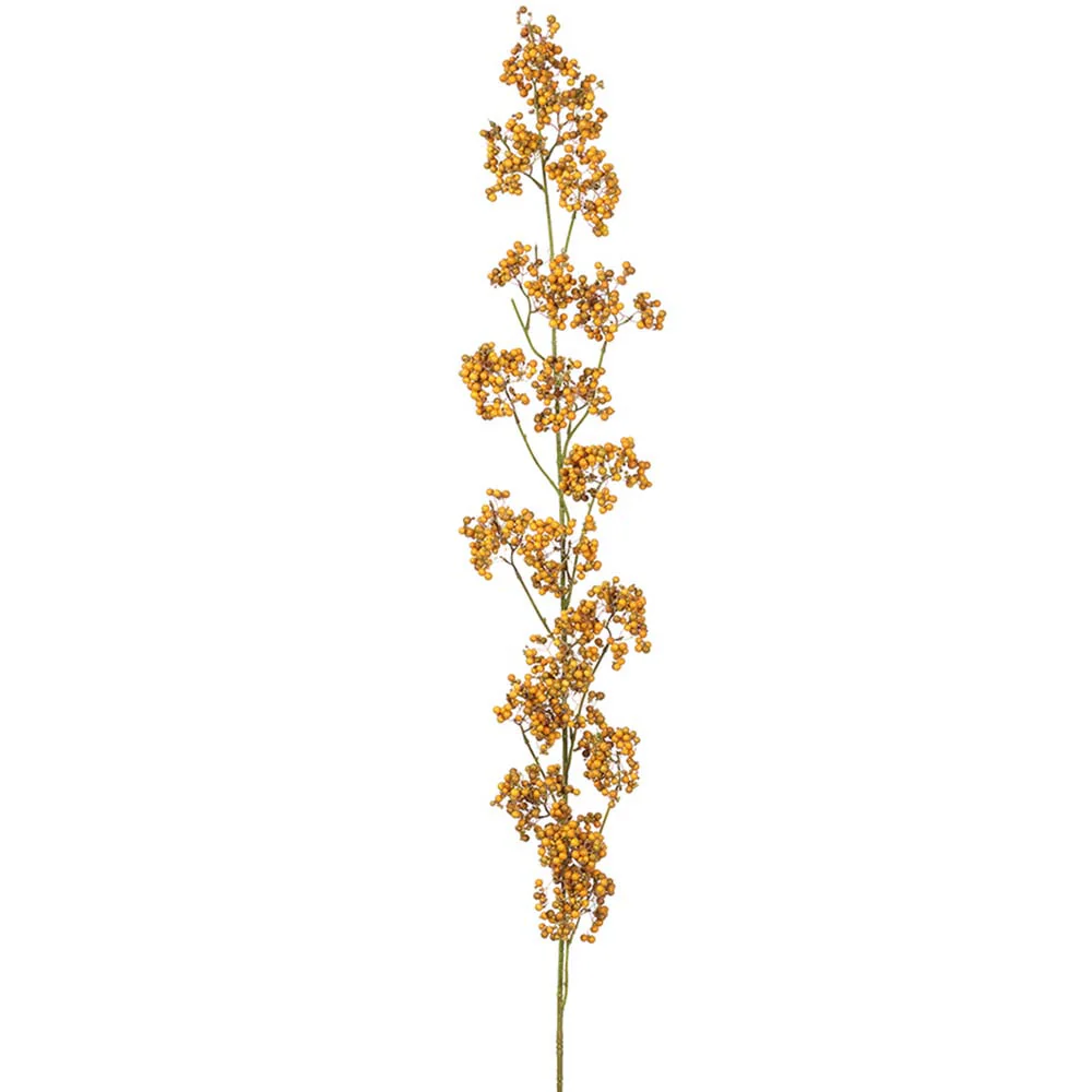 57" Hanging Artificial Berry Stem -Yellow/Orange (Pack of 6)