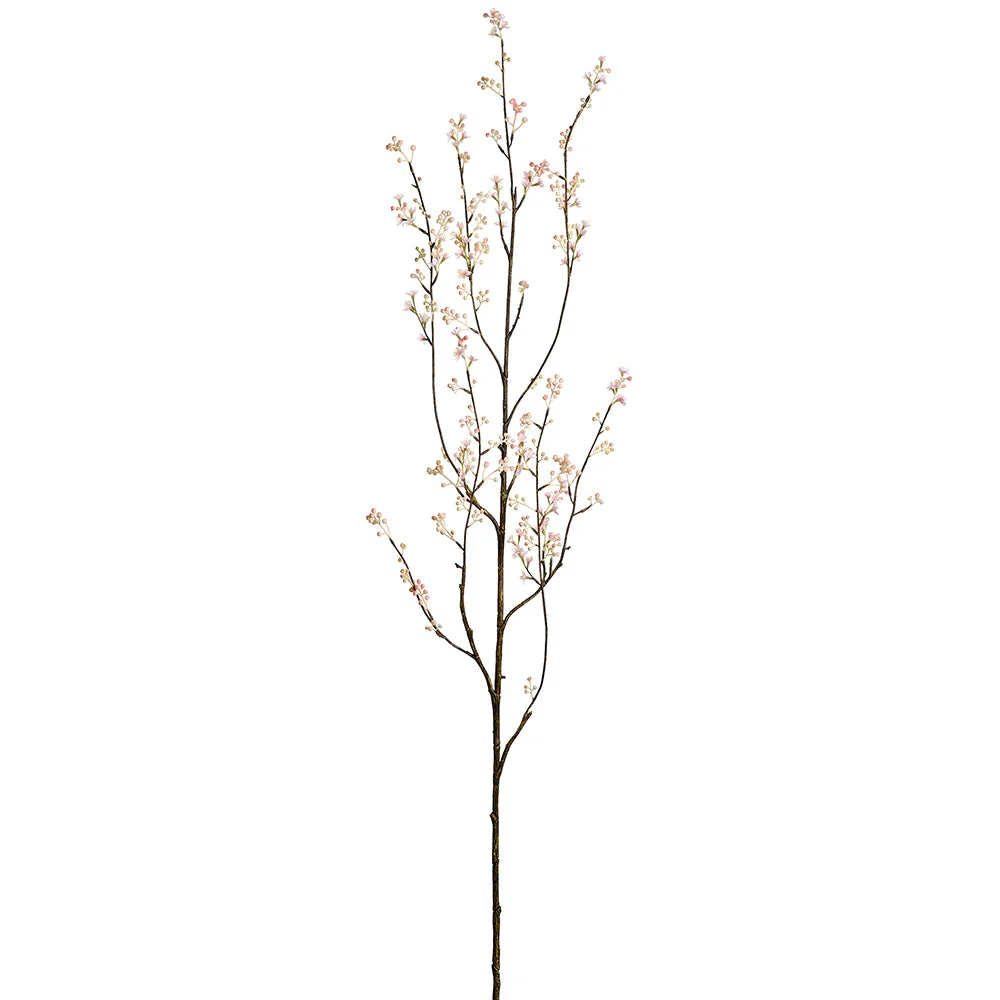 57" Plum Blossom Silk Flower Stem -Pink (Pack of 12)