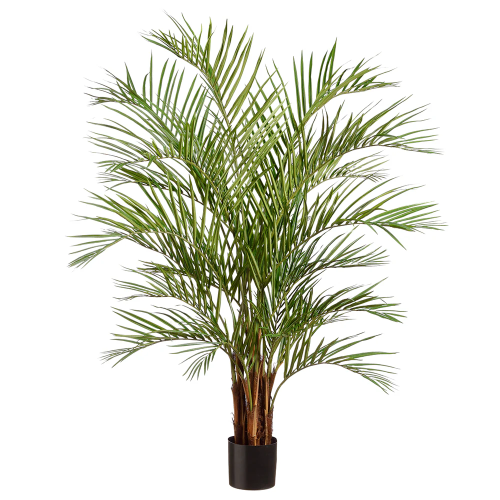 5'7" Silk Tropical Areca Palm Tree w/Plastic Pot -Green (Pack of 2)