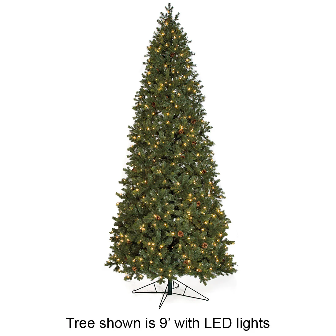 5'Hx33"W PE Mixed Needle Spruce & Pinecone Artificial Christmas Tree, LED Pre-Lit -Green/Brown