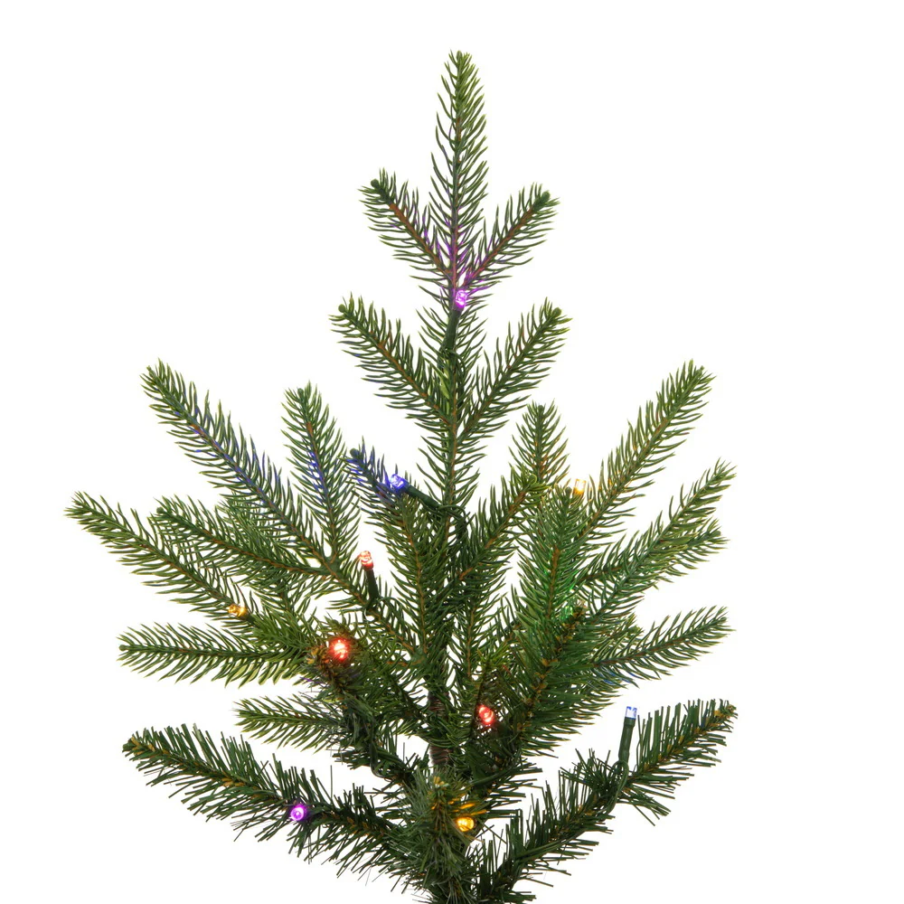 5'Hx38"W PE Norway Spruce Artificial Christmas Tree, LED Pre-Lit (Multi-Mode) -Green - Image 3