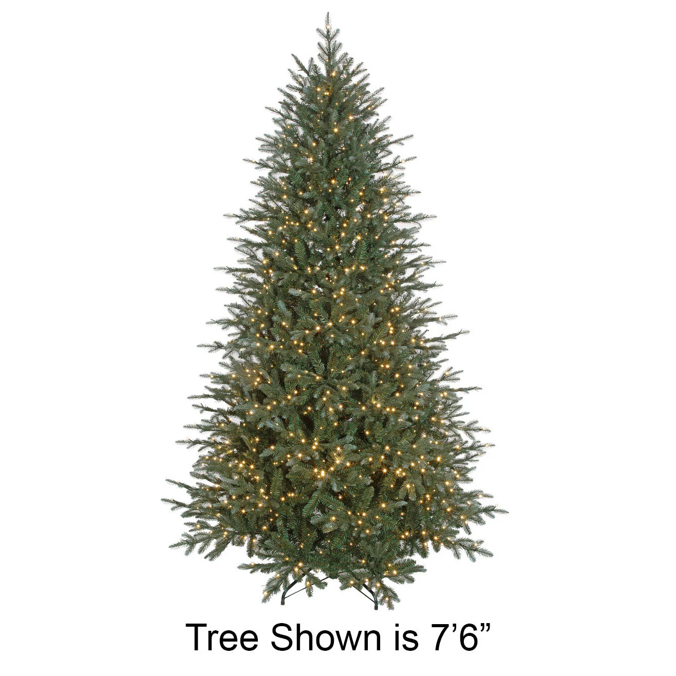 5'Hx42"W PE Blue Emerald Pine Artificial Christmas Tree, Micro LED Pre-Lit -Green
