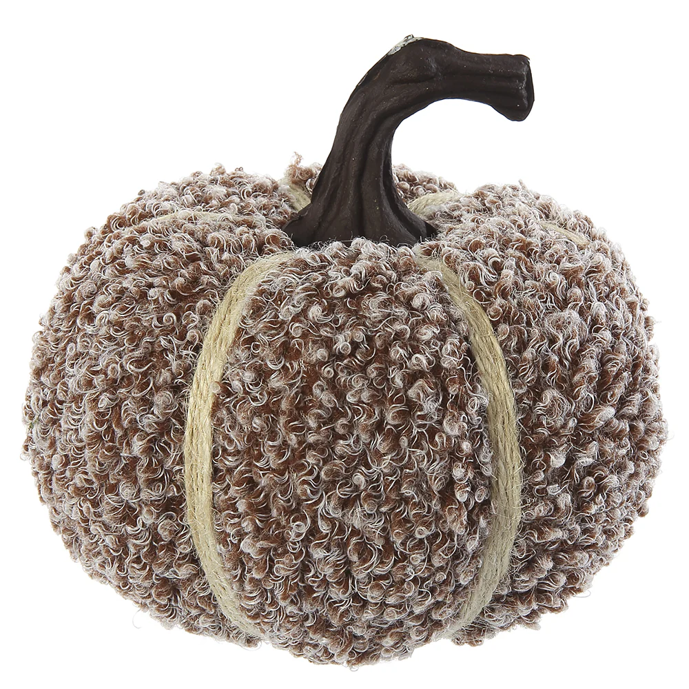 5"Hx6"W Artificial Pumpkin -Brown (Pack of 6)