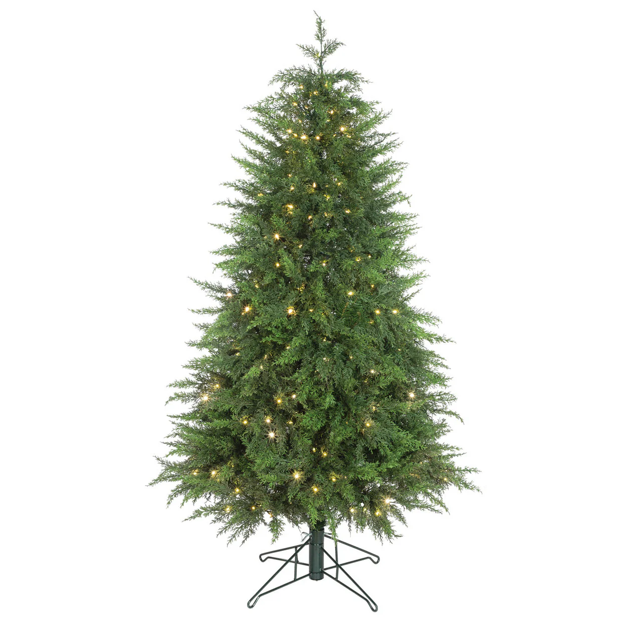 5'x35"W PE Slim Northern Cedar Artificial Christmas Tree, Micro LED Pre-Lit (Multi-Mode) -Green - Image 2