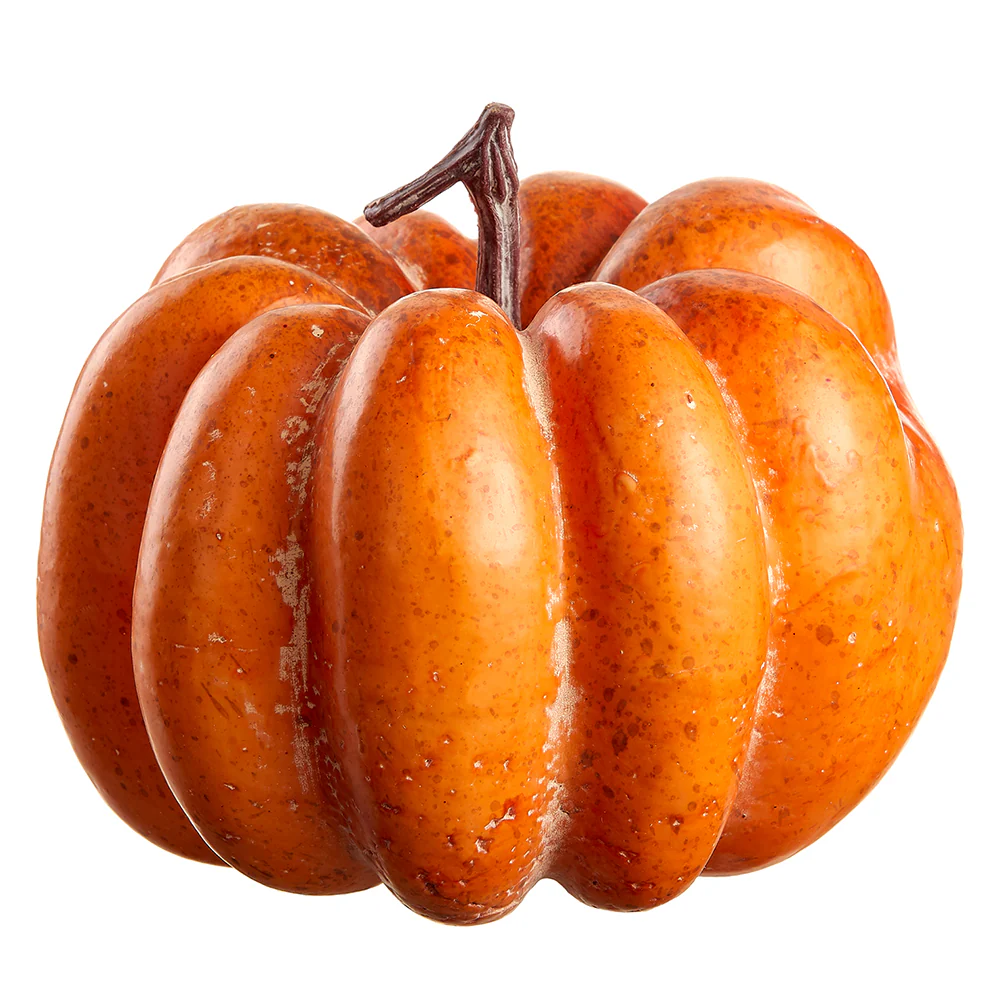 6.25"Hx7"W Artificial Pumpkin -Orange (Pack of 6)