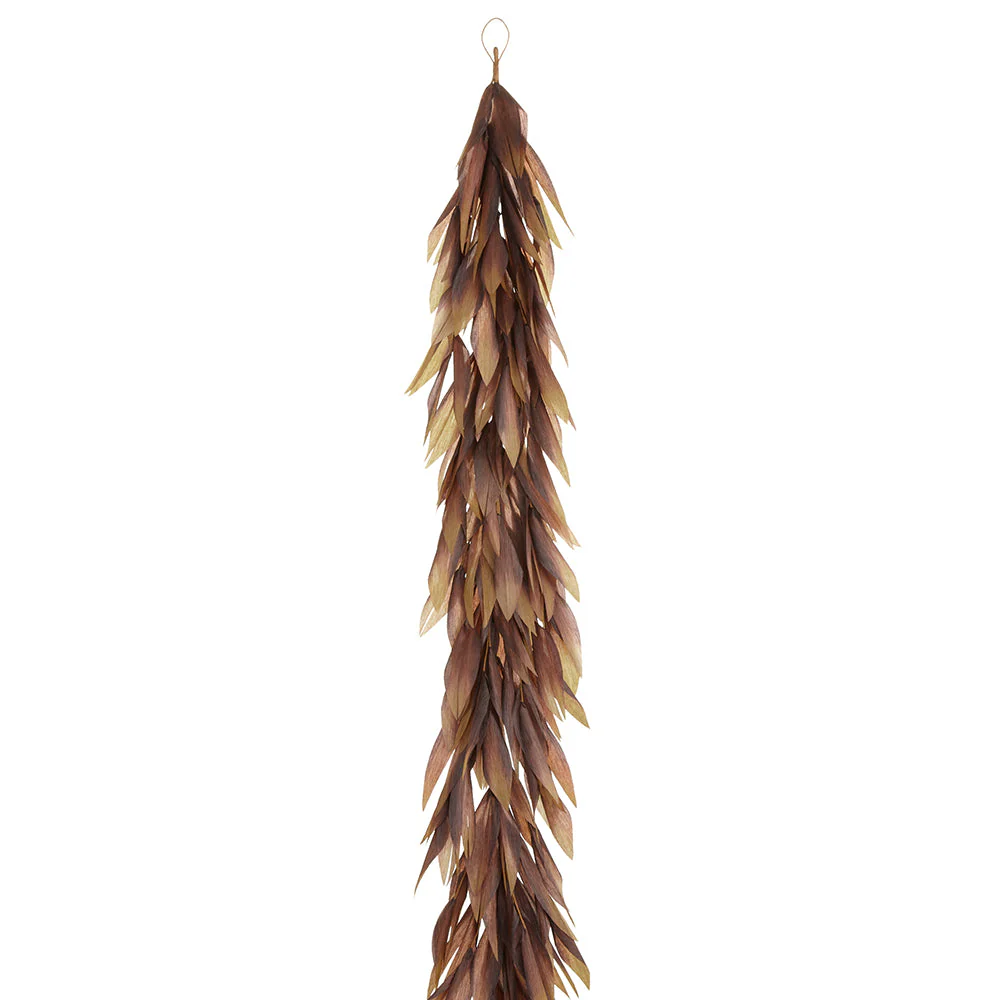 6' Artificial Corn Husk Garland -Green/Brown (Pack of 6)