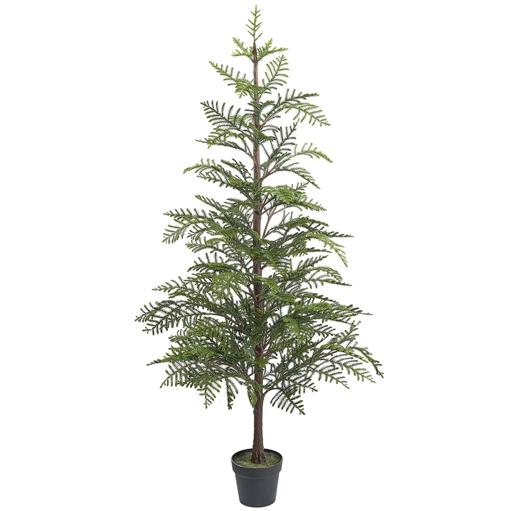 6' Artificial Norfolk Pine Tree w/Pot -Green
