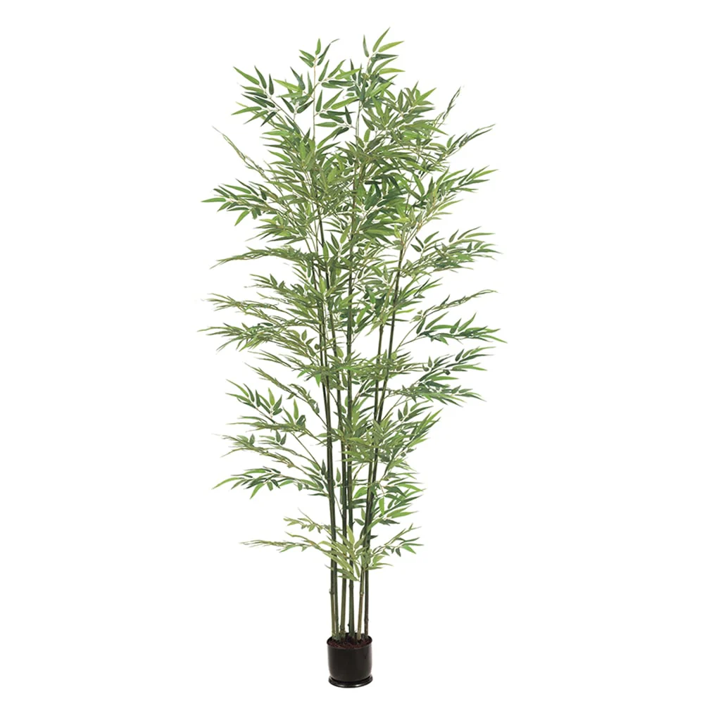 6' Bamboo Silk Tree w/Pot -1,680 Leaves -Green
