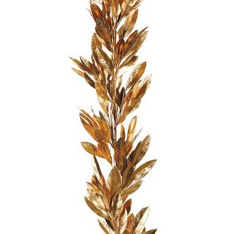 6' Bay Leaf Silk Garland -Gold (Pack of 4)