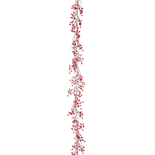 6' Berry Artificial Garland -Red (Pack of 6)