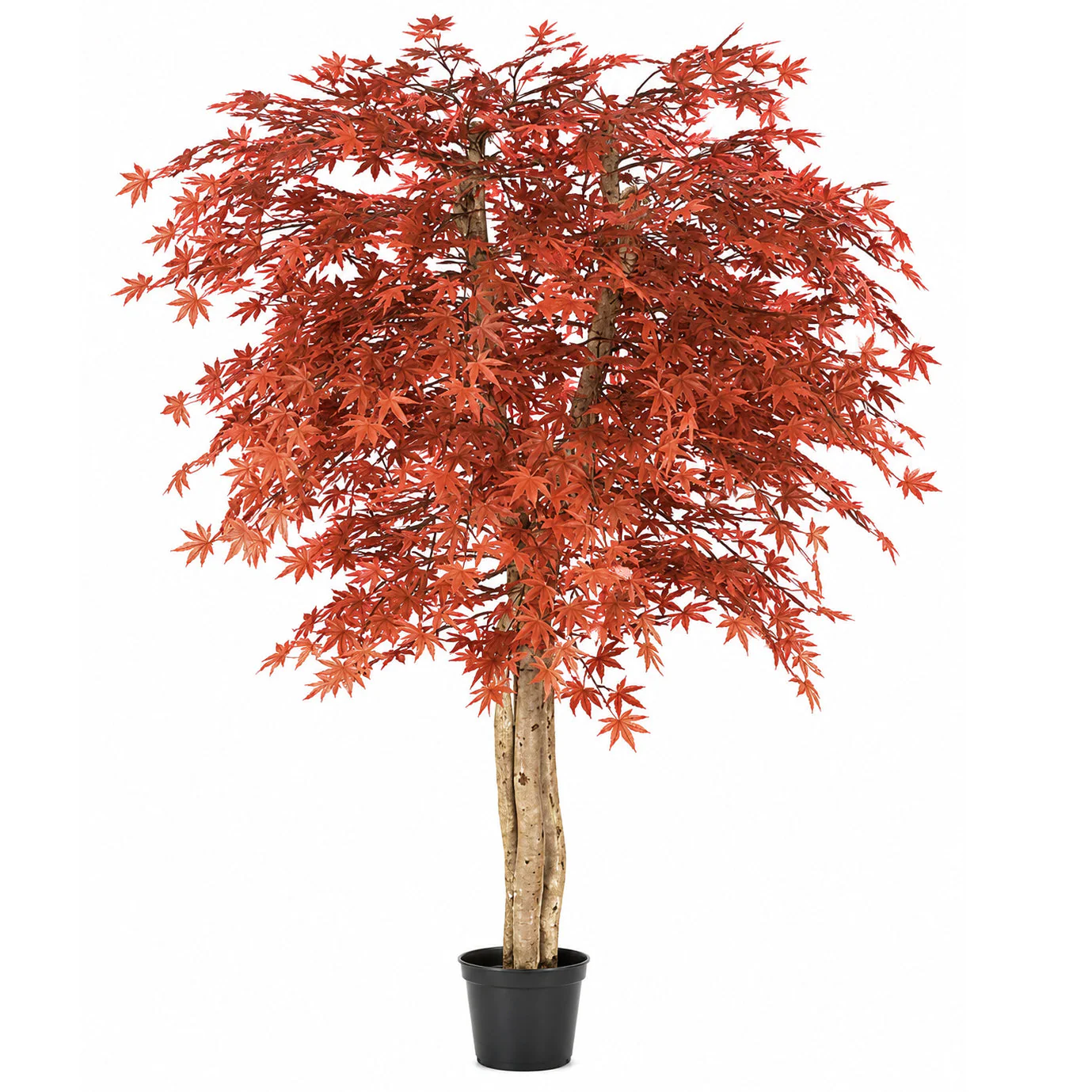 6' Custom-Made Outdoor UV-Proof Artificial Japanese Maple Tree w/Pot -Burgundy