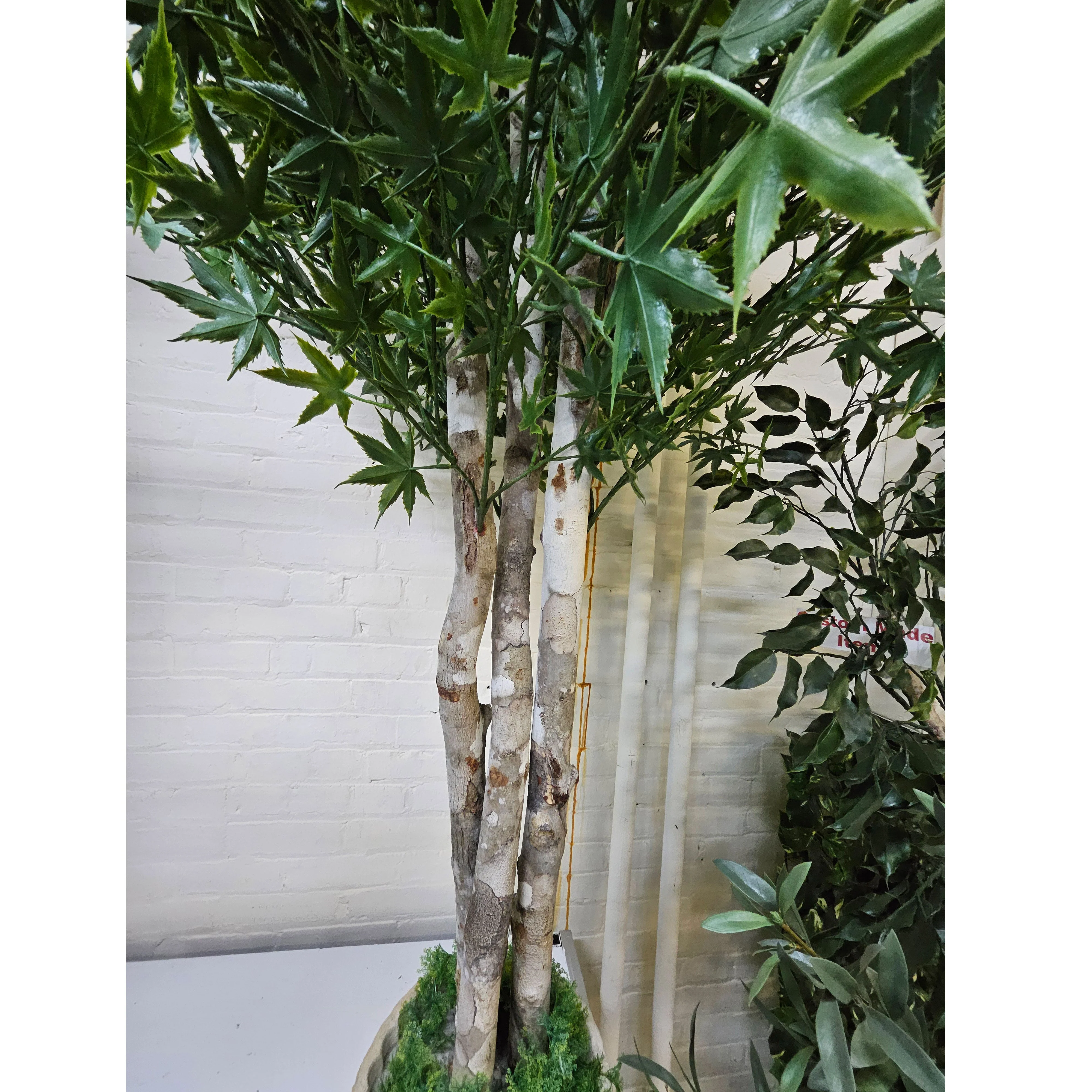 6' Custom-Made Outdoor UV-Proof Artificial Japanese Maple Tree w/Pot -Green - Image 4
