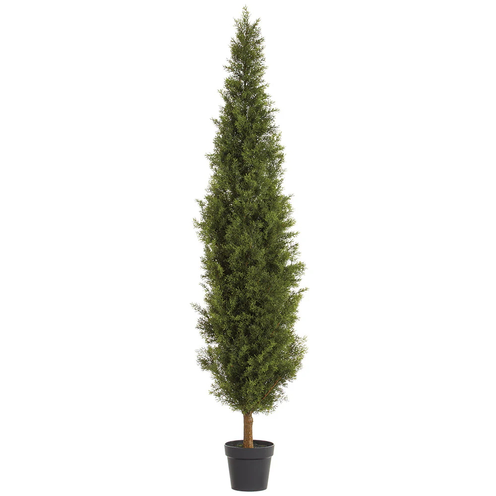 6' Cypress Cone-Shaped Artificial Topiary Tree w/Pot -Green