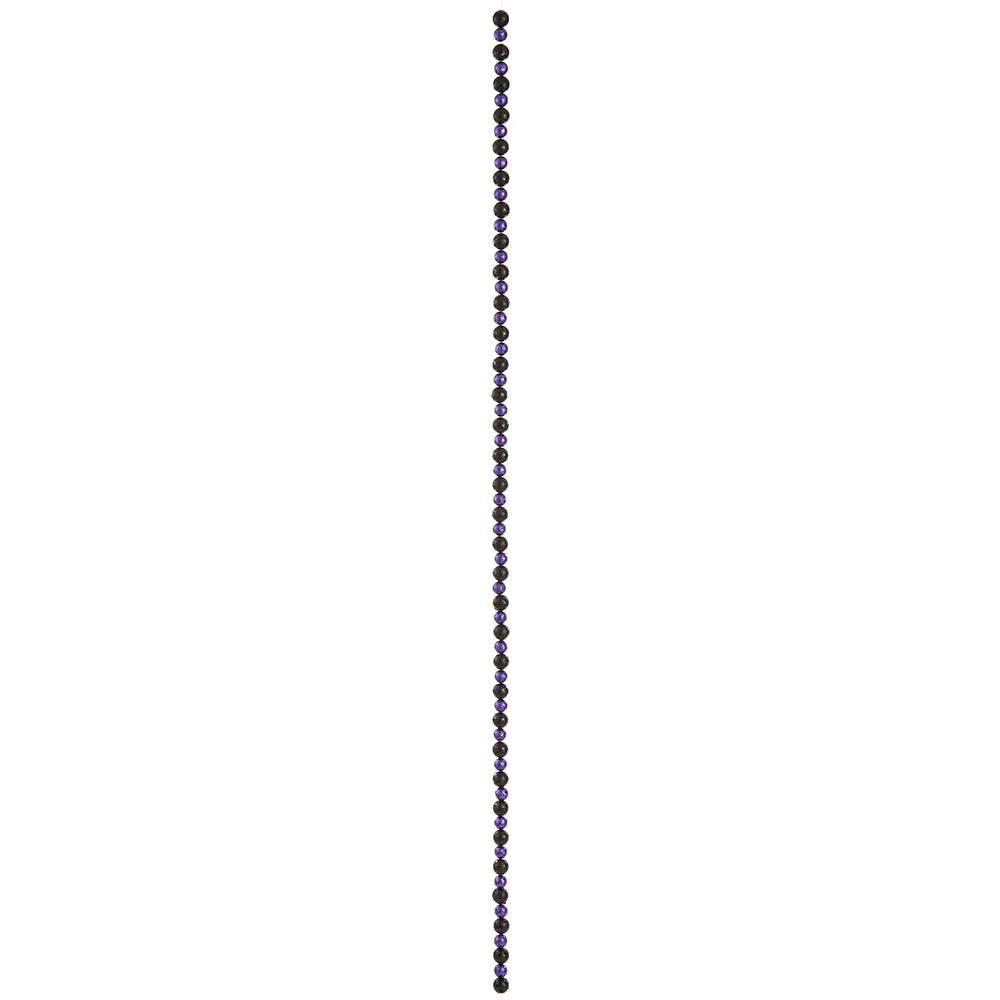 6' Glittered Halloween Ball Garland -Black/Purple (Pack of 12)