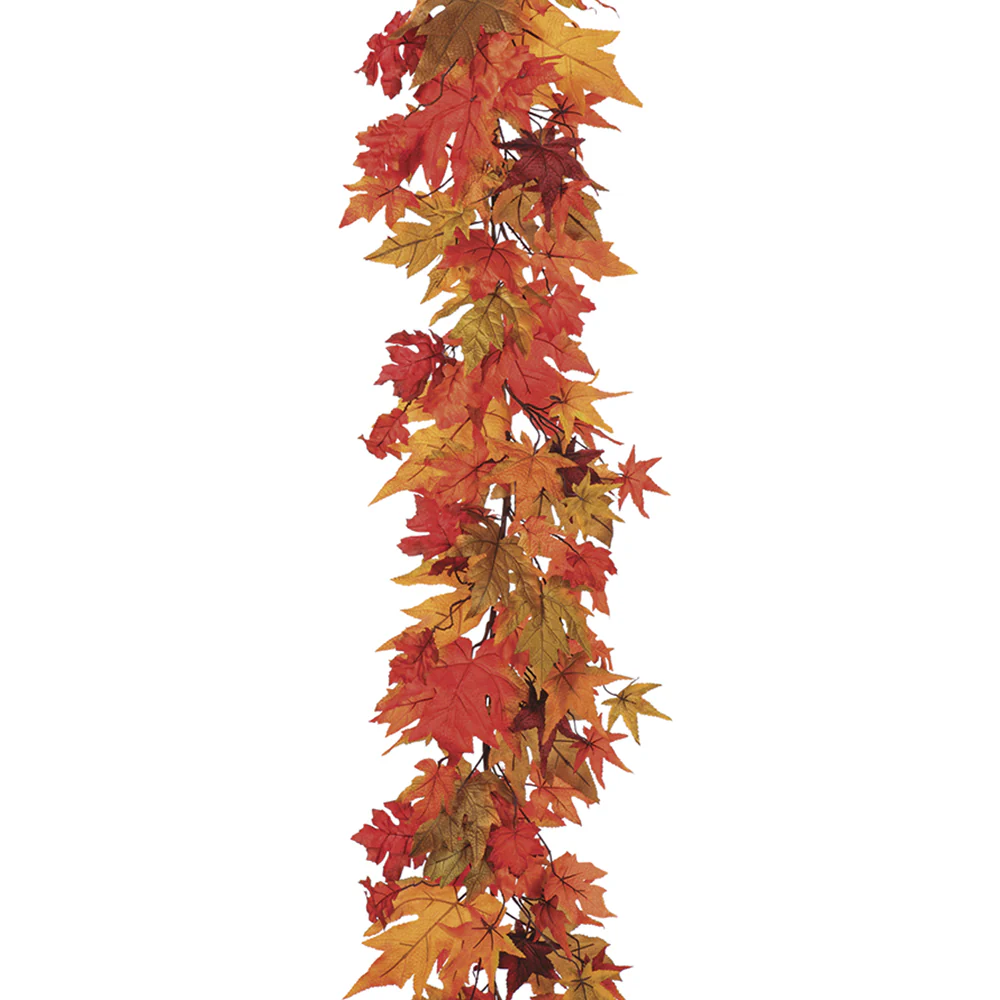 6' Maple Leaf Silk Garland -Fall (Pack of 6)