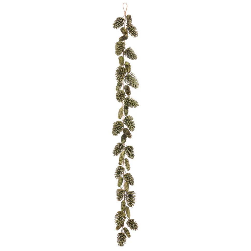 6' Mixed Pinecone Artificial Garland -Green (Pack of 6)