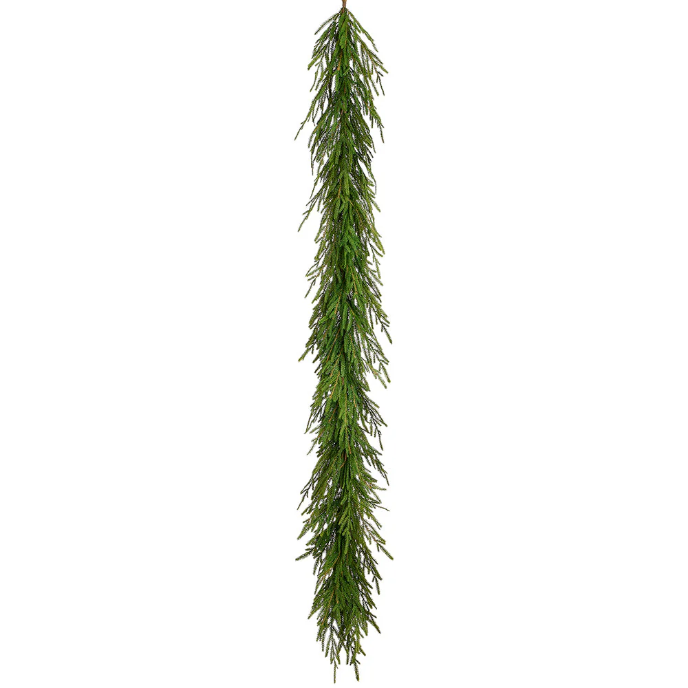 6' PE Soft-Touch Cypress Double Artificial Garland -Green (Pack of 2)